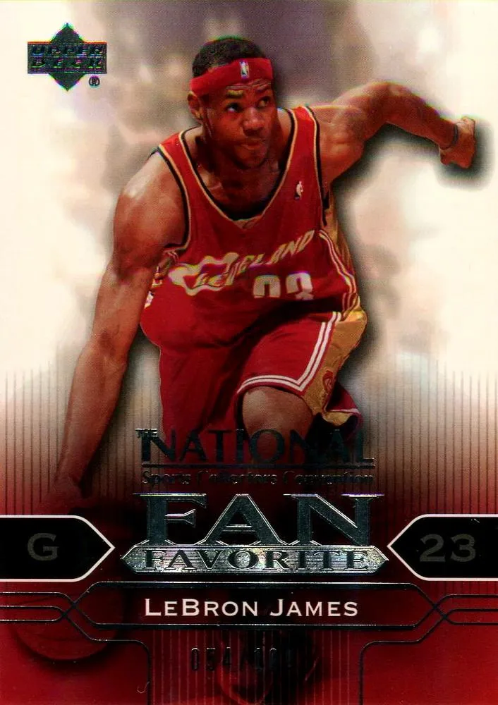 2004 Upper Deck National Sports Collectors Convention Wrapper Redemption Lebron James Fan Favorite #FF1 card image