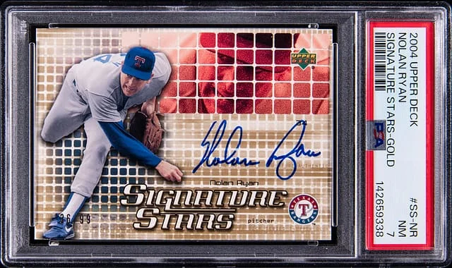 2004 Upper Deck Nolan Ryan Signature Stars Gold #SS-NR card image