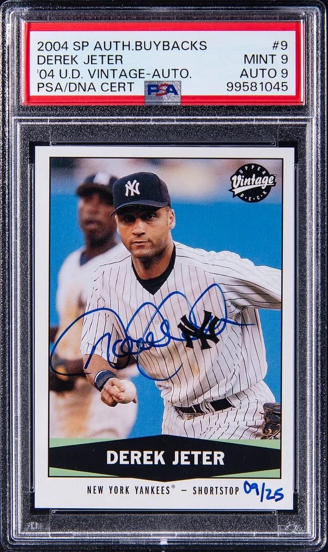 2004 Upper Deck SP Authentic Derek Jeter Buybacks '04 UD Vintage #9 card image