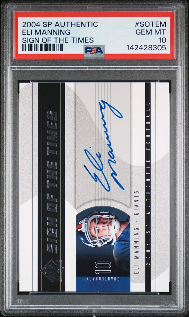 2004 Upper Deck SP Authentic Eli Manning Sign Of The Times #SOT-EM card image
