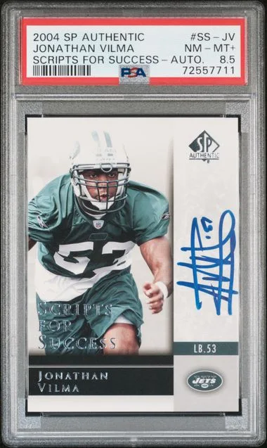 2004 Upper Deck SP Authentic Jonathan Vilma Scripts For Success Autograph #SS-JN card image
