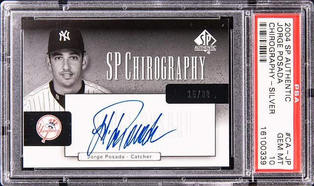 2004 Upper Deck SP Authentic Jorge Posada Chirography Silver #CA-JP card image