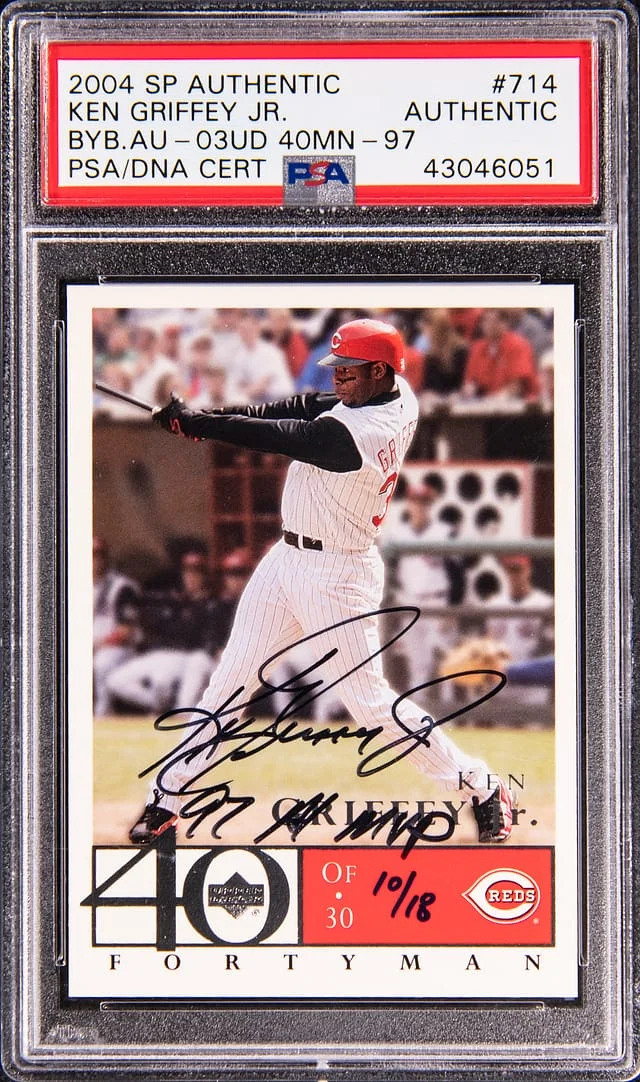 2004 Upper Deck SP Authentic Ken Griffey Jr. Buyback Autographs '03 UD 40 Man '97 #714 card image