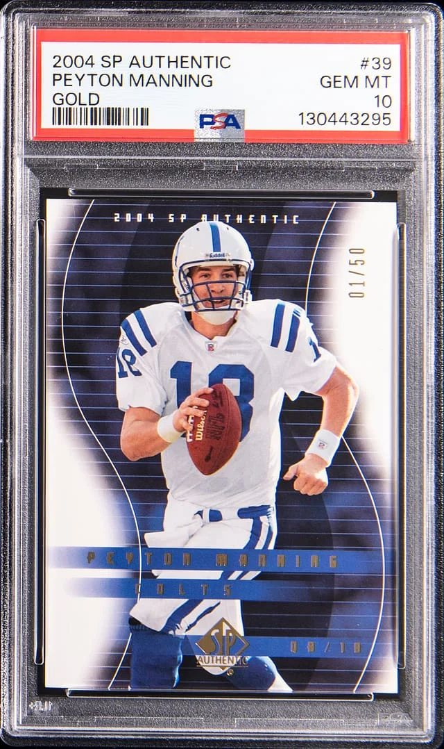 2004 Upper Deck SP Authentic Peyton Manning Gold #39 card image