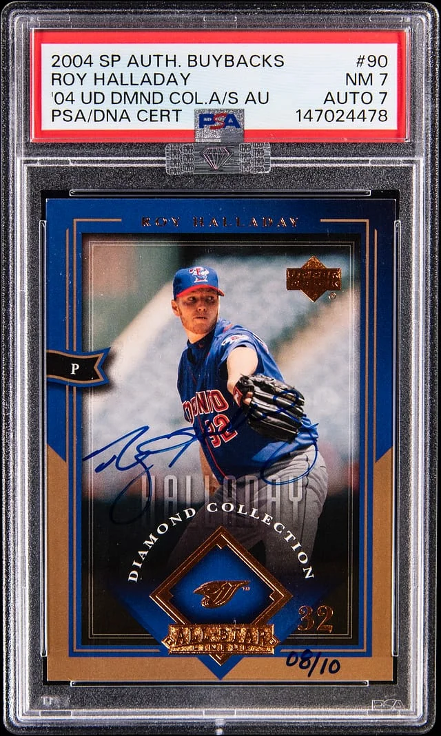 2004 Upper Deck SP Authentic Roy Halladay Buybacks '04 Upper Deck Diamond Collection All-Star Autograph #90 card image