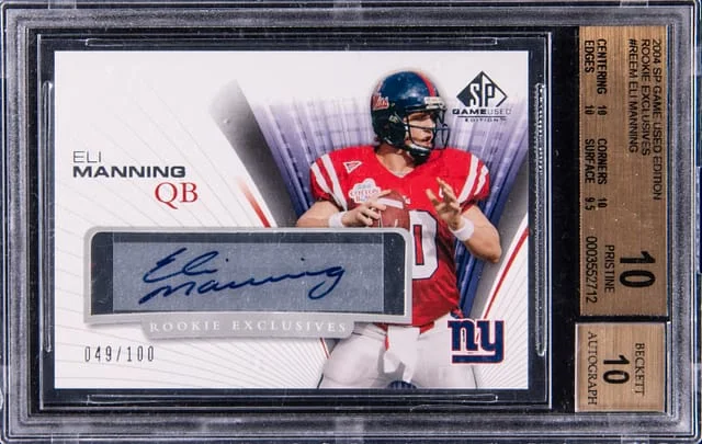 2004 Upper Deck SP Game Used Eli Manning Edition Exclusives #REEM card image