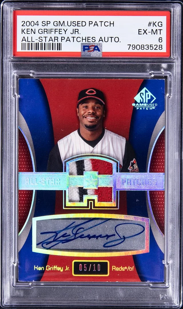 2004 Upper Deck SP Game Used Ken Griffey Jr. All-Star Patches Autograph #AASP-KG card image