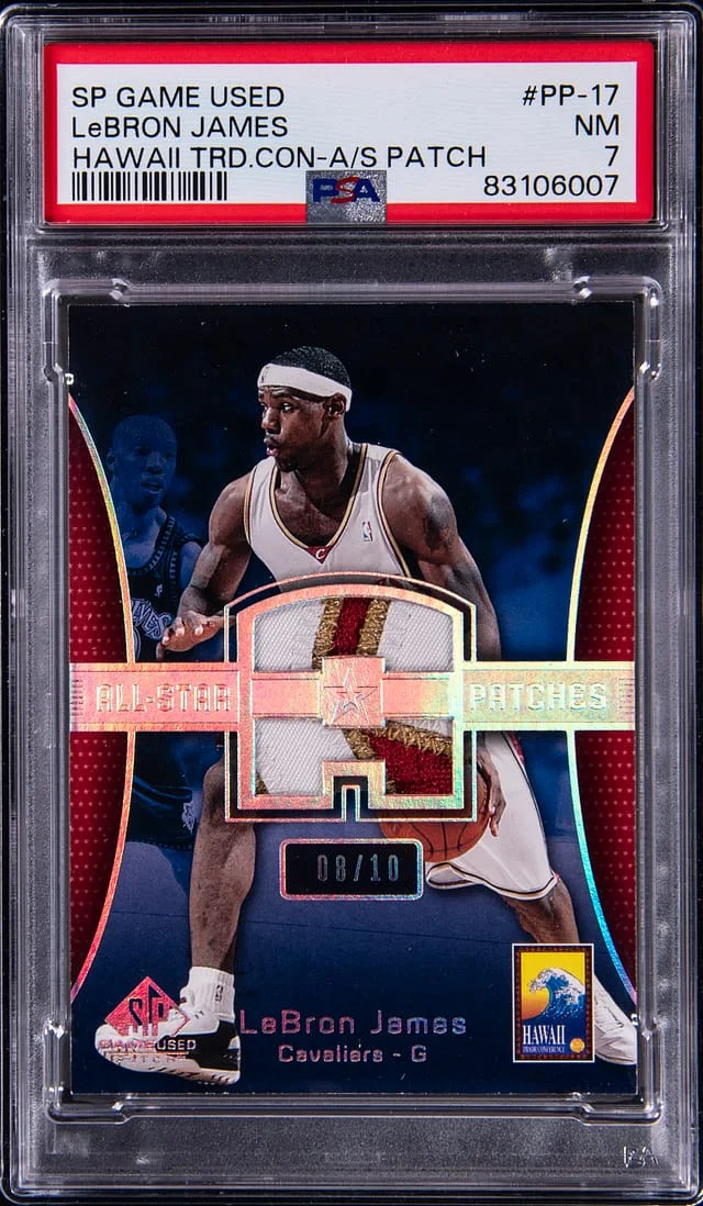 2004 Upper Deck SP Game Used LeBron James Game-Used Hawaii Trade Conference All-Star Patches #PP-17 card image