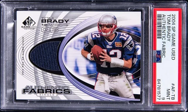 2004 Upper Deck SP Game Used Tom Brady Edition Authentic Fabric #AF-TB card image