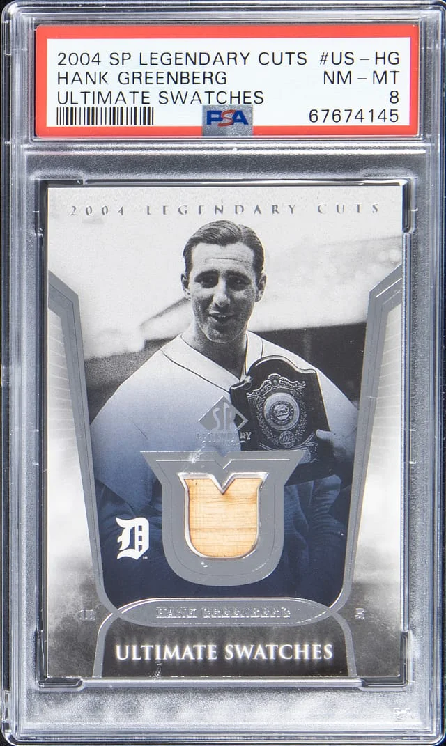 2004 Upper Deck SP Legendary Cuts Hank Greenberg Ultimate Swatches #US-HG card image