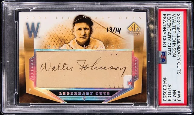 2004 Upper Deck SP Legendary Cuts Walter Johnson #WJ card image