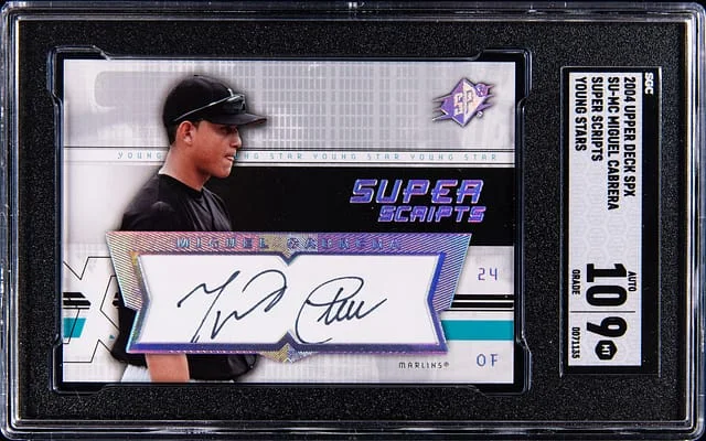 2004 Upper Deck SPx Miguel Cabrera Super Scripts Young Stars #SU-MC card image