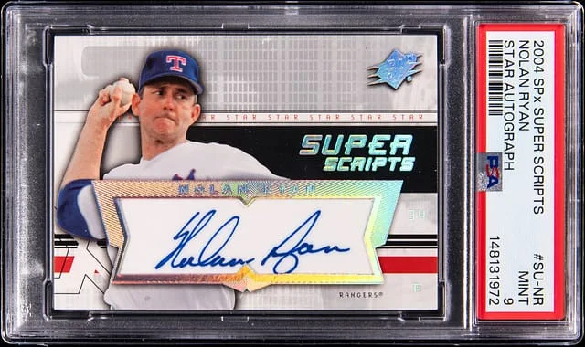 2004 Upper Deck SPx Nolan Ryan Super Scripts Star Autograph #SU-NR card image