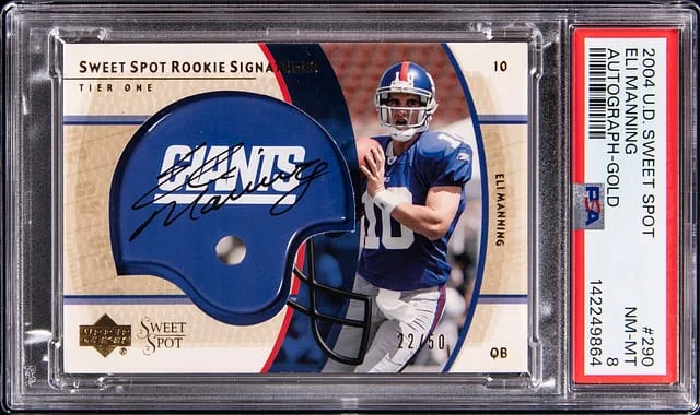 2004 Upper Deck Sweet Spot Eli Manning Autograph Gold #290 card image