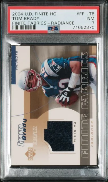2004 Upper Deck Tom Brady Game-Used Finite Hg Finite Fabrics Radiance #FF-TB card image