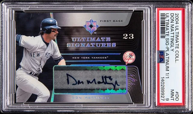 2004 Upper Deck Ultimate Collection Don Mattingly Ultimate Signatures Platinum #DO card image