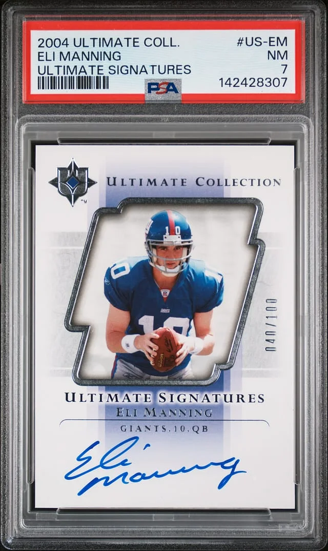2004 Upper Deck Ultimate Collection Eli Manning Ultimate Signatures #US-EM card image