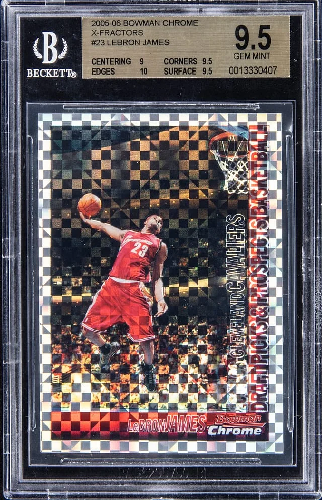 2005-06 Bowman Chrome LeBron James X-Fractor #23 card image