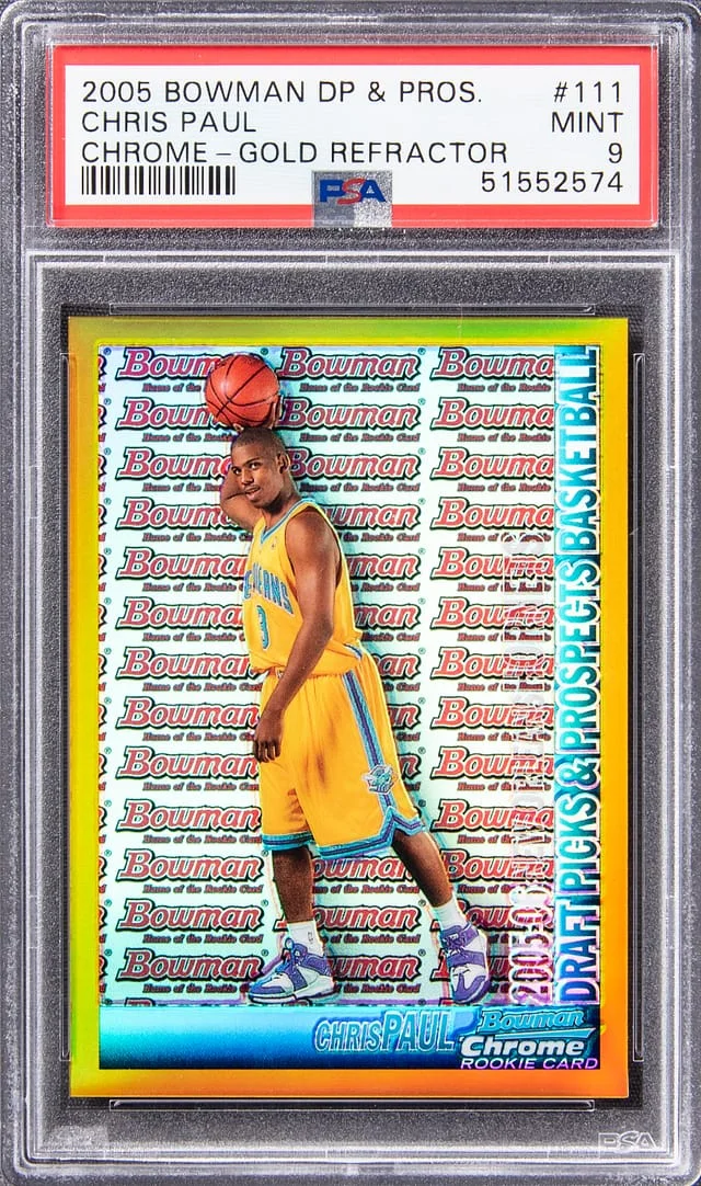 2005-06 Bowman Draft Picks & Prospects Chris Paul Chrome Gold Refractor #111 card image
