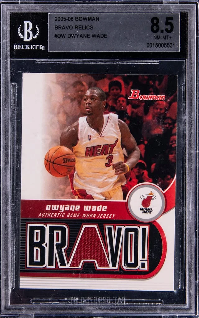 2005-06 Bowman Dwyane Wade Bravo Relics #BV-DW card image