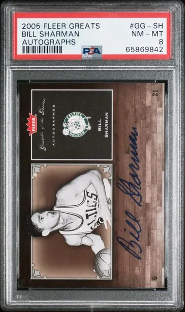 2005-06 Fleer Greats of the Game Bill Sharman Autograph #GG-SH card image