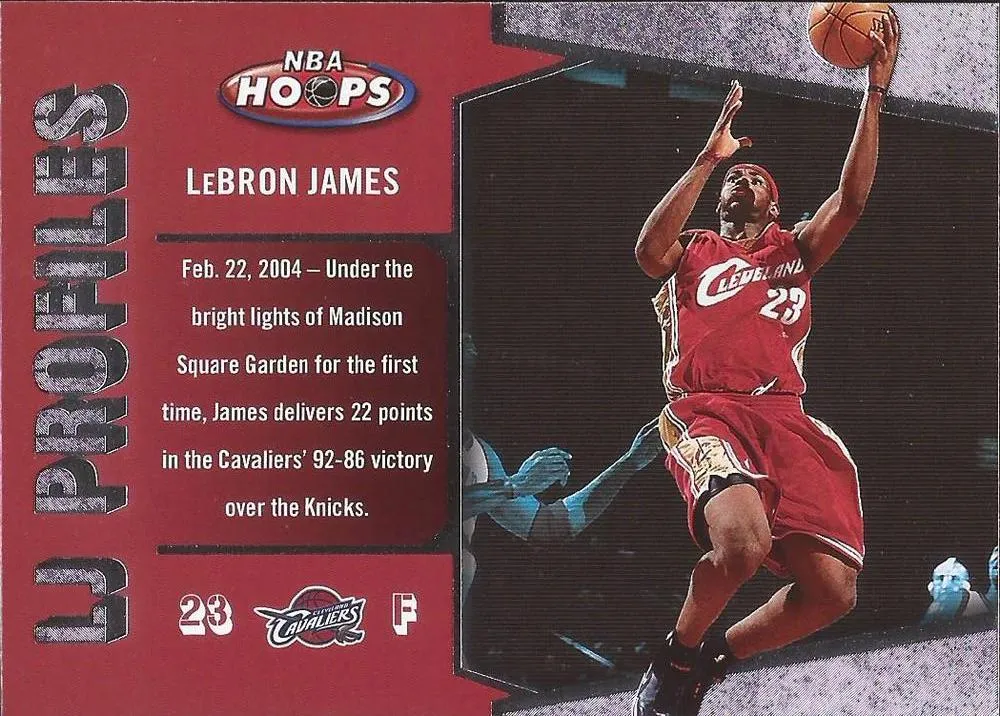 2005-06 Hoops Lebron James LJ Profiles #LBJ-17 card image