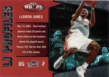2005-06 Hoops Lebron James LJ Profiles #LBJ-19 card image