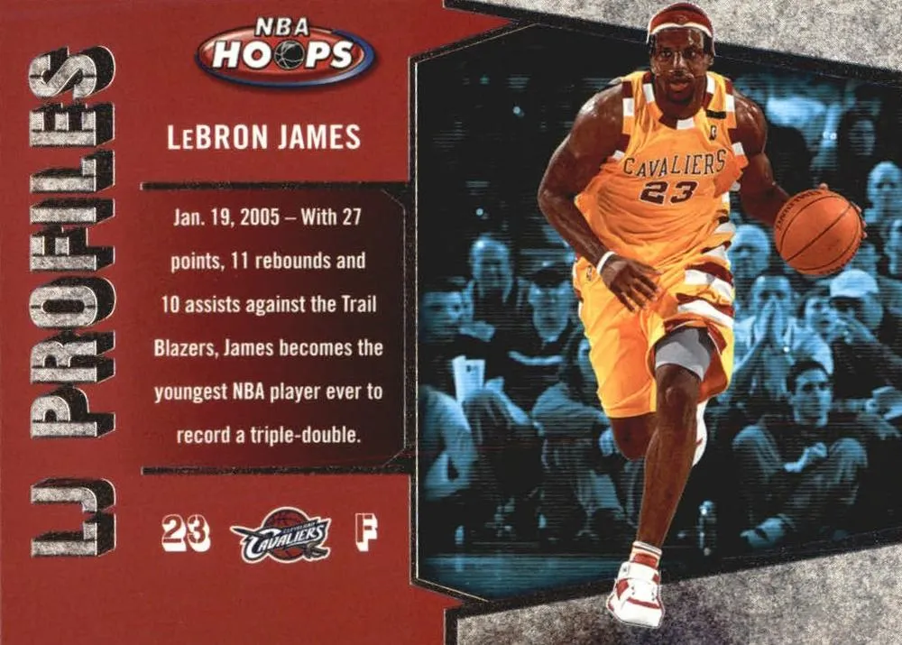 2005-06 Hoops Lebron James LJ Profiles #LBJ-23 card image