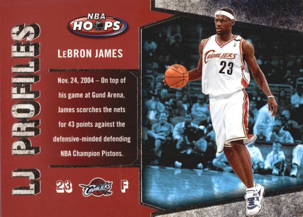 2005-06 Hoops Lebron James LJ Profiles #LBJ-25 card image