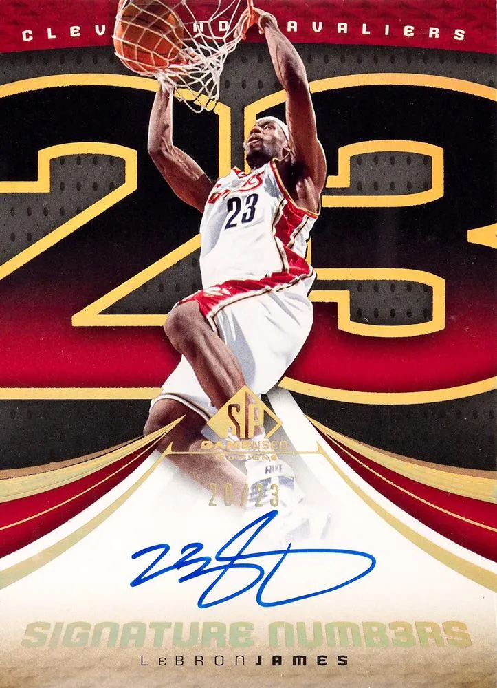 2005-06 SP Game Used Lebron James Signature Numbers #NU-LJ card image