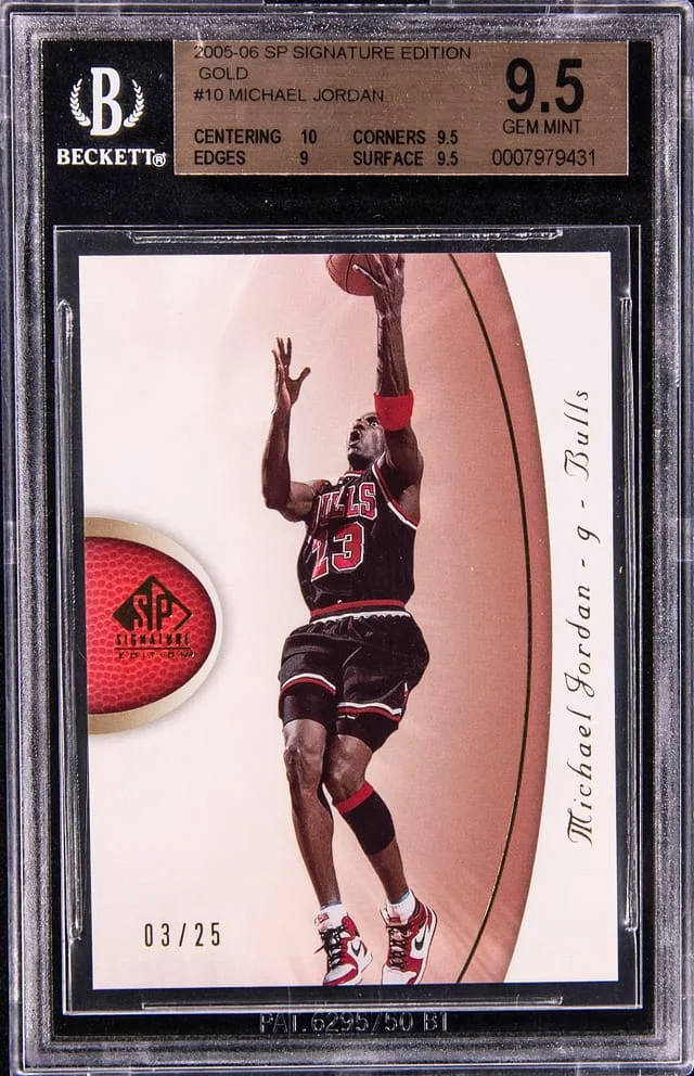 2005-06 SP Signature Edition Michael Jordan Gold #10 card image
