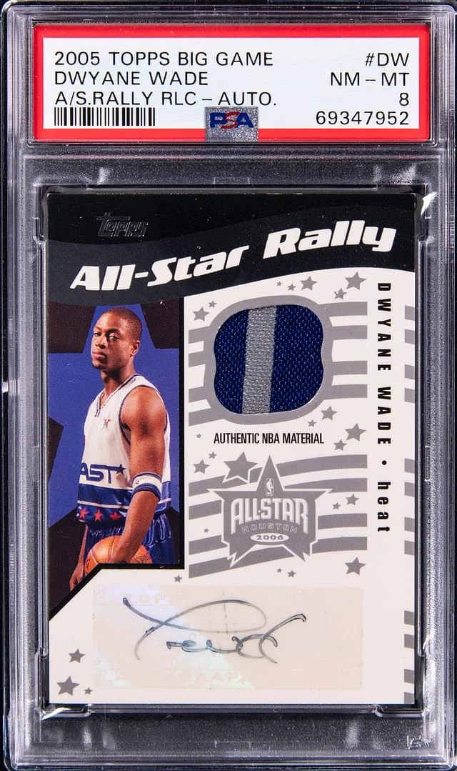 2005-06 Topps Big Dwyane Wade Game All-Star Rally Relic Autograph #DW card image