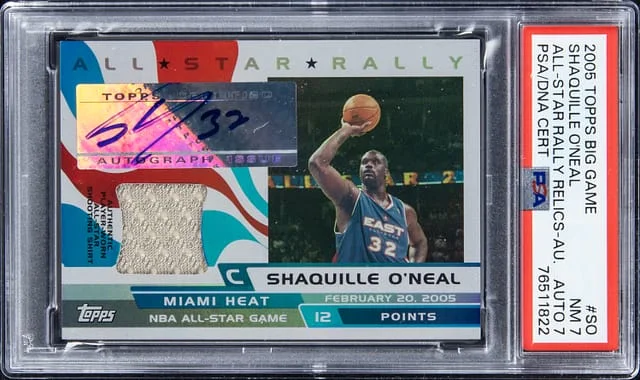 2005-06 Topps Big Shaquille O'Neal Game All-Star Rally Relics Autograph #ASRA-SO card image