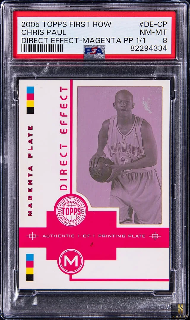 2005-06 Topps Chris Paul First Row Basketball Direct Effect Magenta Printing Plate #DE-CP card image