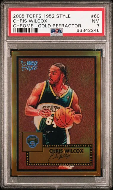 2005-06 Topps Chris Wilcox 1952 Style Chrome Gold Refractor #60 card image