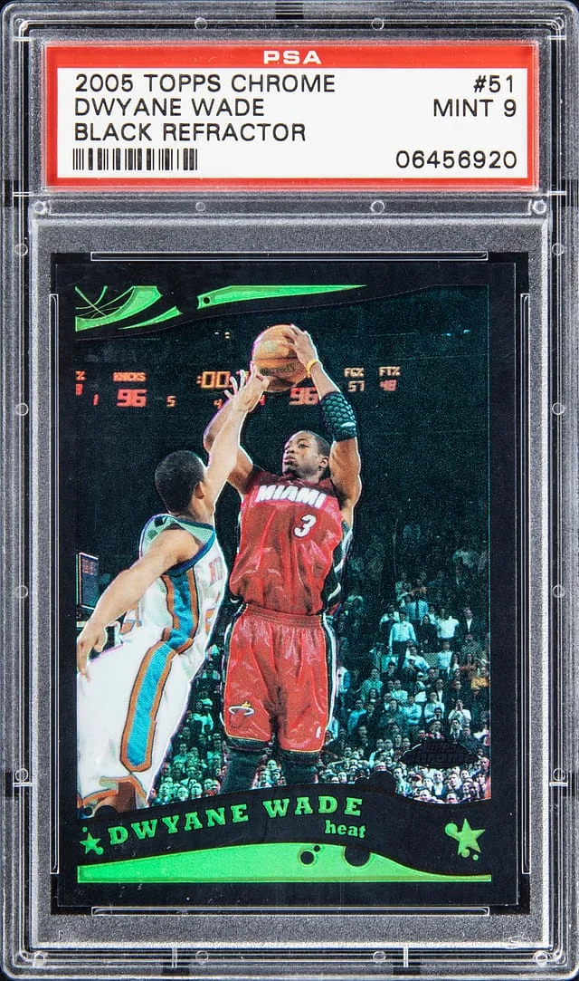 2005-06 Topps Chrome Black Dwyane Wade Refractor #51 card image