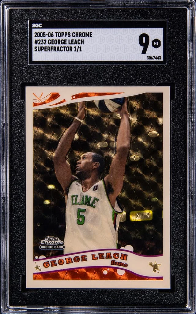 2005-06 Topps Chrome George Leach SuperFractor #232 card image