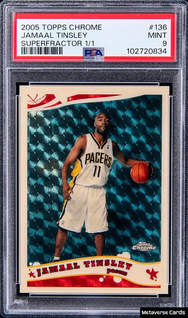 2005-06 Topps Chrome Jamaal Tinsley SuperFractor #136 card image