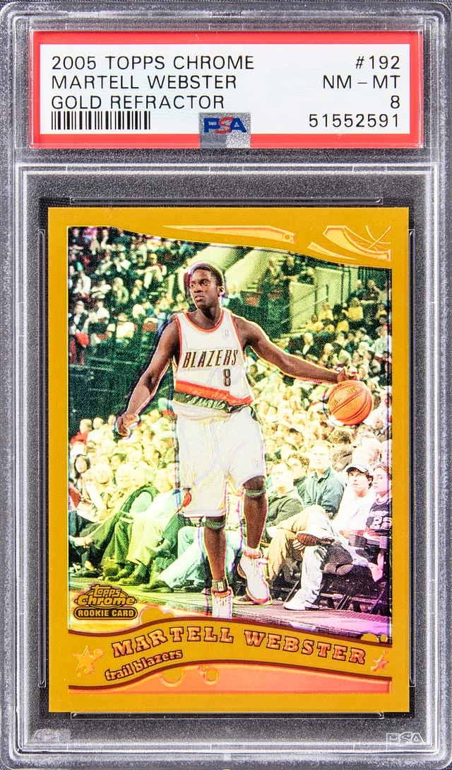 2005-06 Topps Chrome Martell Webster Gold Refractor #194 card image