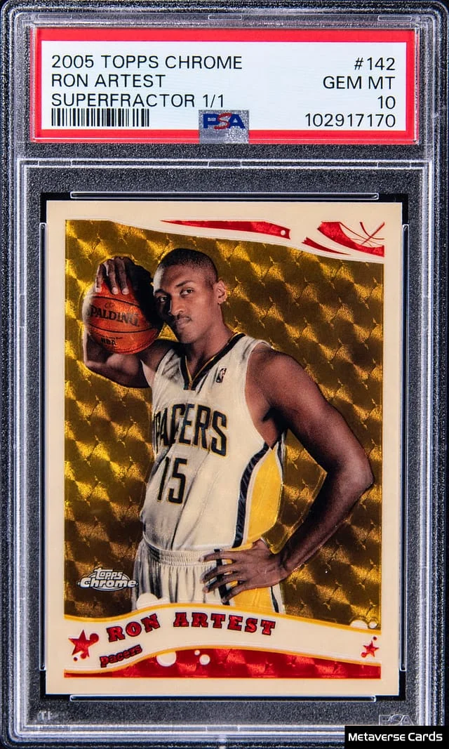 2005-06 Topps Chrome Ron Artest SuperFractor #142 card image