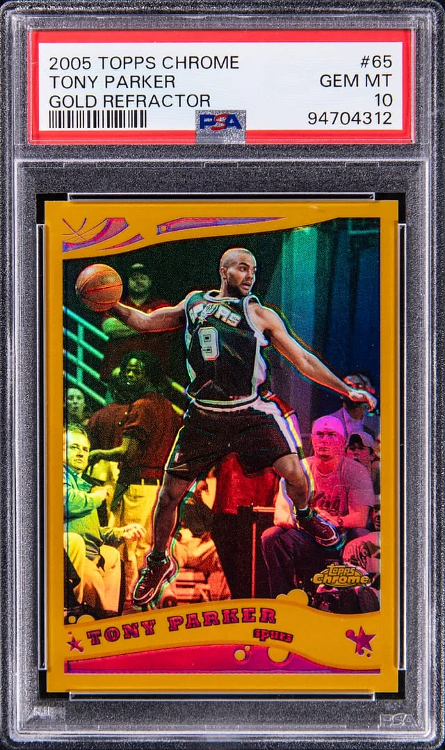 2005-06 Topps Chrome Tony Parker Gold Refractor #65 card image