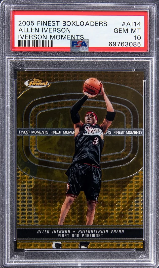 2005-06 Topps Finest Allen Iverson Boxloader Iverson Moments #AI14 card image