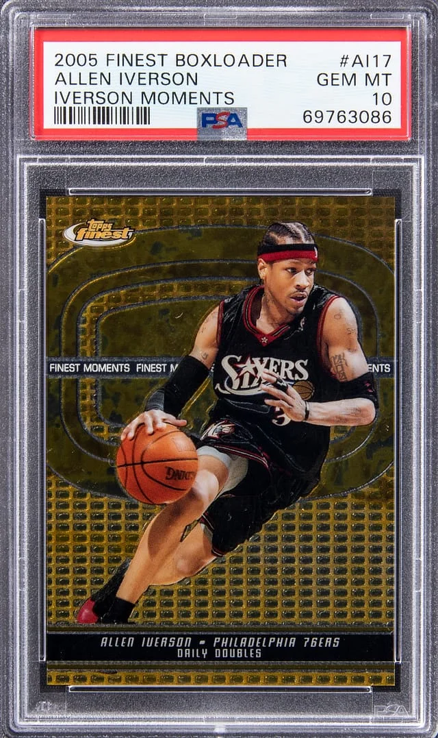 2005-06 Topps Finest Allen Iverson Boxloader Iverson Moments #AI17 card image