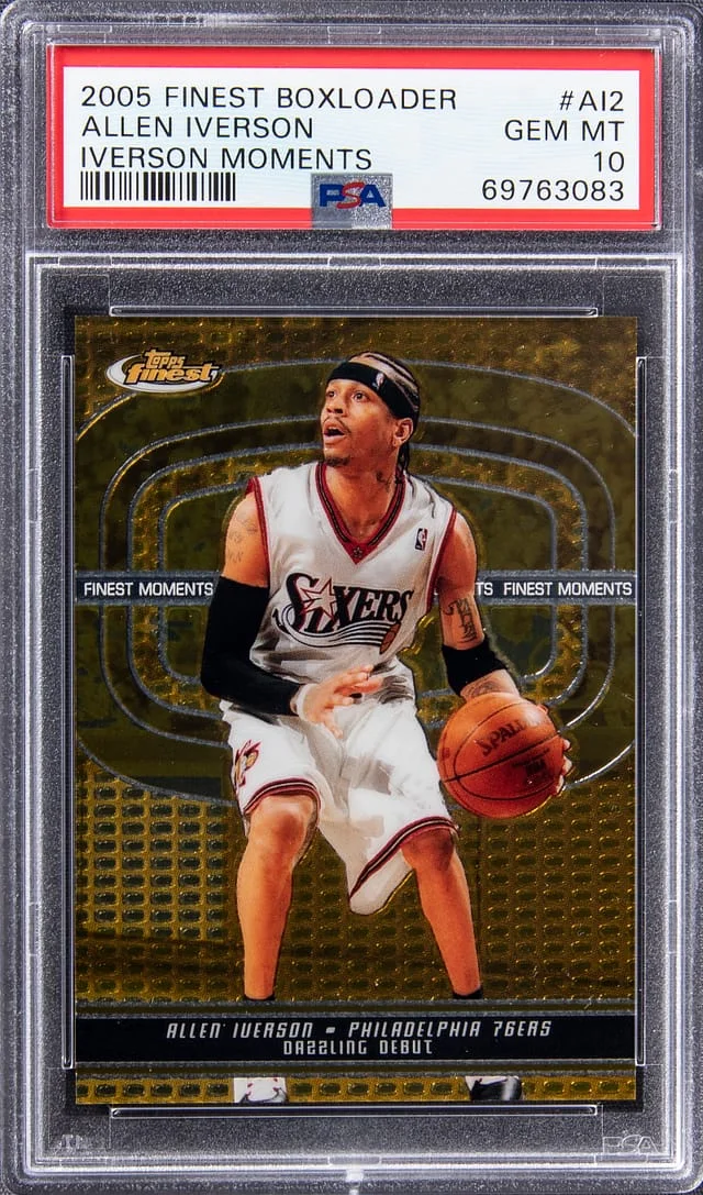 2005-06 Topps Finest Allen Iverson Boxloader Iverson Moments #AI2 card image