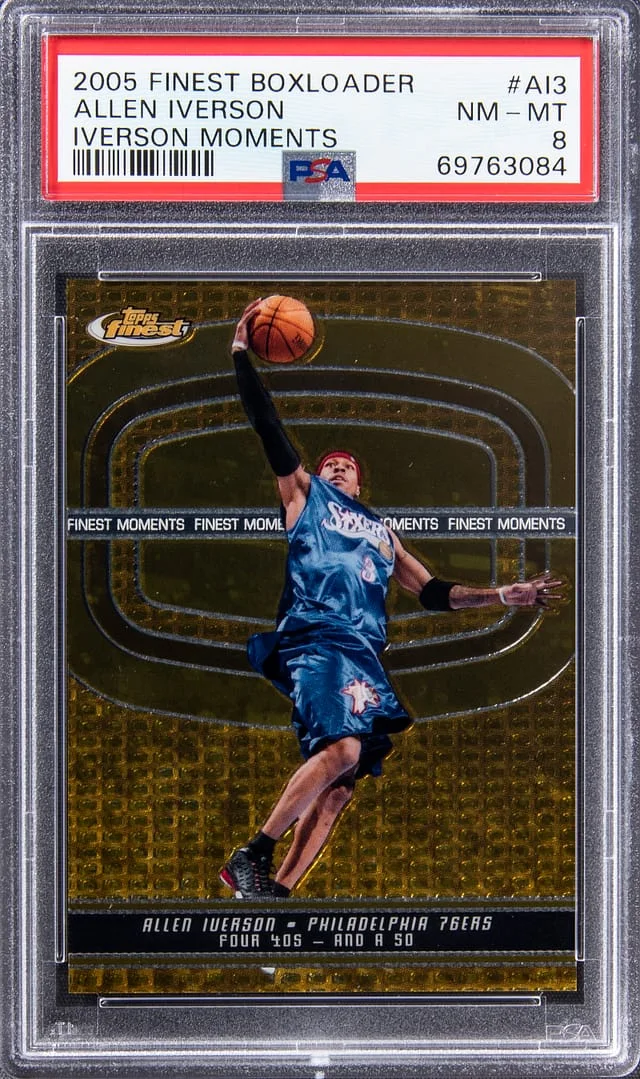 2005-06 Topps Finest Allen Iverson Boxloader Iverson Moments #AI3 card image