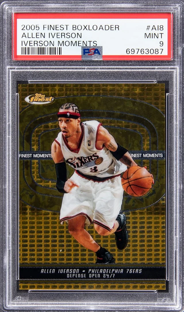 2005-06 Topps Finest Allen Iverson Boxloader Iverson Moments #AI8 card image