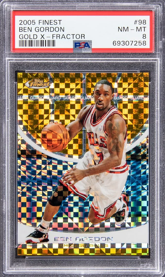 2005-06 Topps Finest Ben Gordon Gold X-Fractor #98 card image