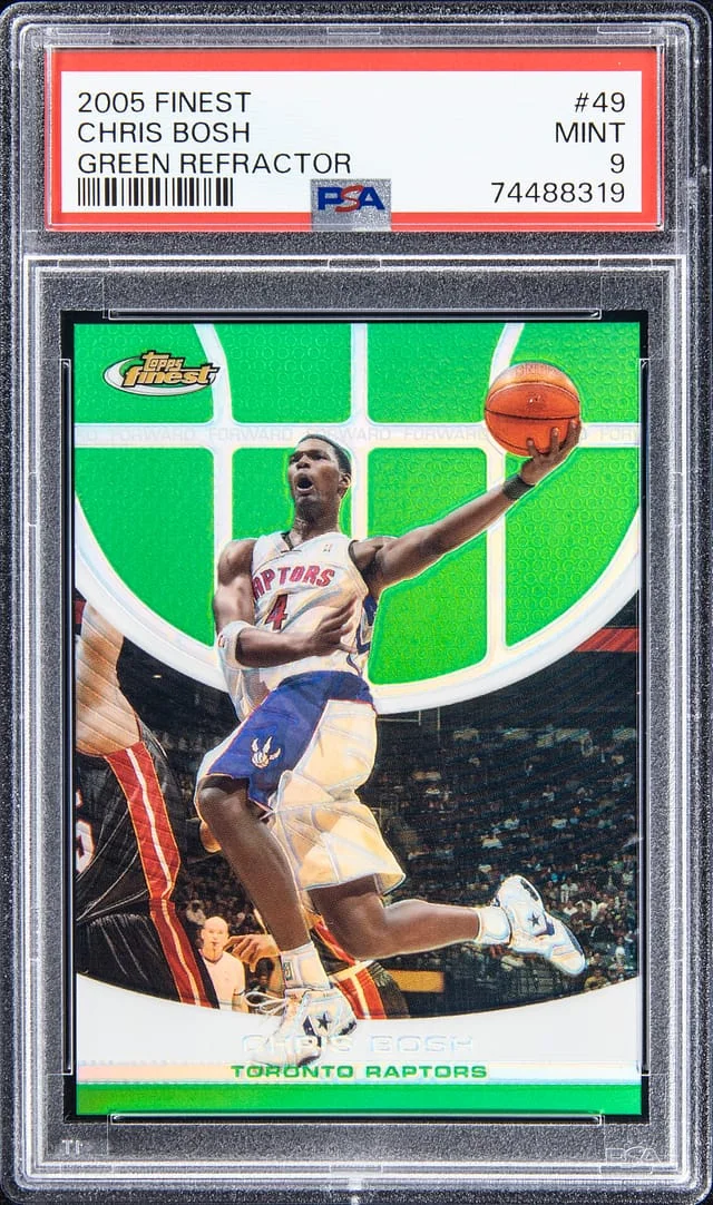 2005-06 Topps Finest Chris Bosh Green Refractor #49 card image