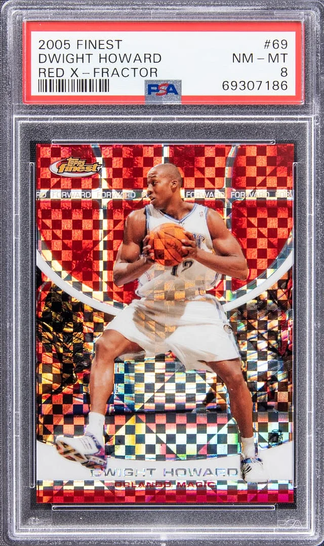 2005-06 Topps Finest Dwight Howard Red X-Fractor #69 card image