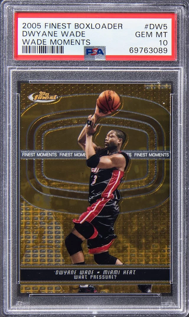 2005-06 Topps Finest Dwyane Wade Boxloader Wade Moments #DW5 card image